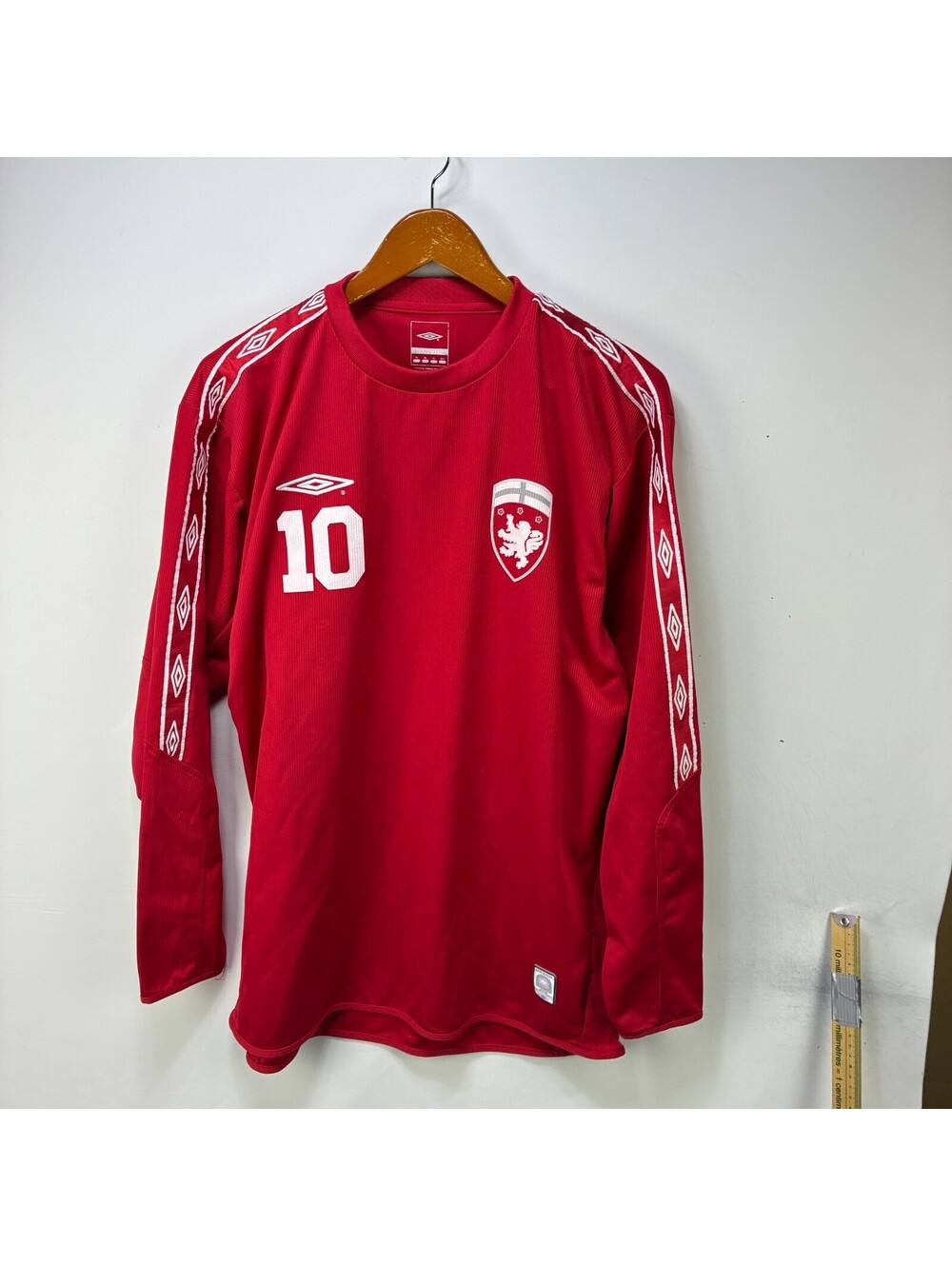 Vintage Umbro Rooney Long Sleeve Soccer Jersey Number 10 XL